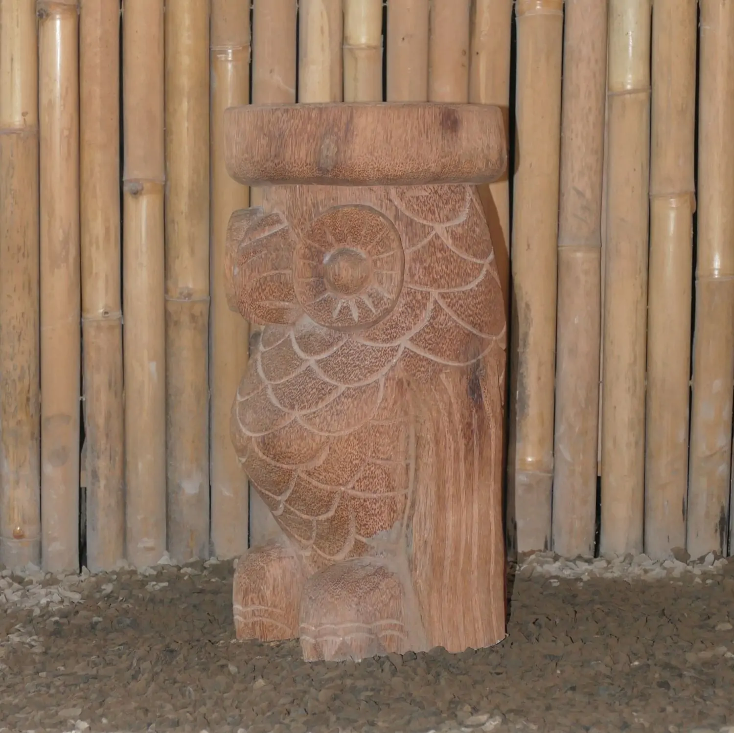  Product image 5 of the product “Owl Statue as Stool. From coconut palm 50cm Height. Approx. 25cm dia. ”